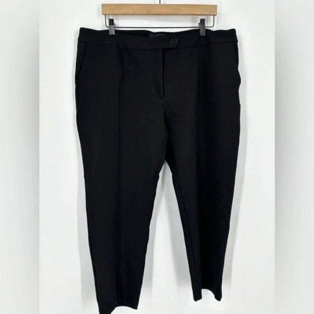 Betabrand Black Audrey Straight Leg Dress Pants - 14